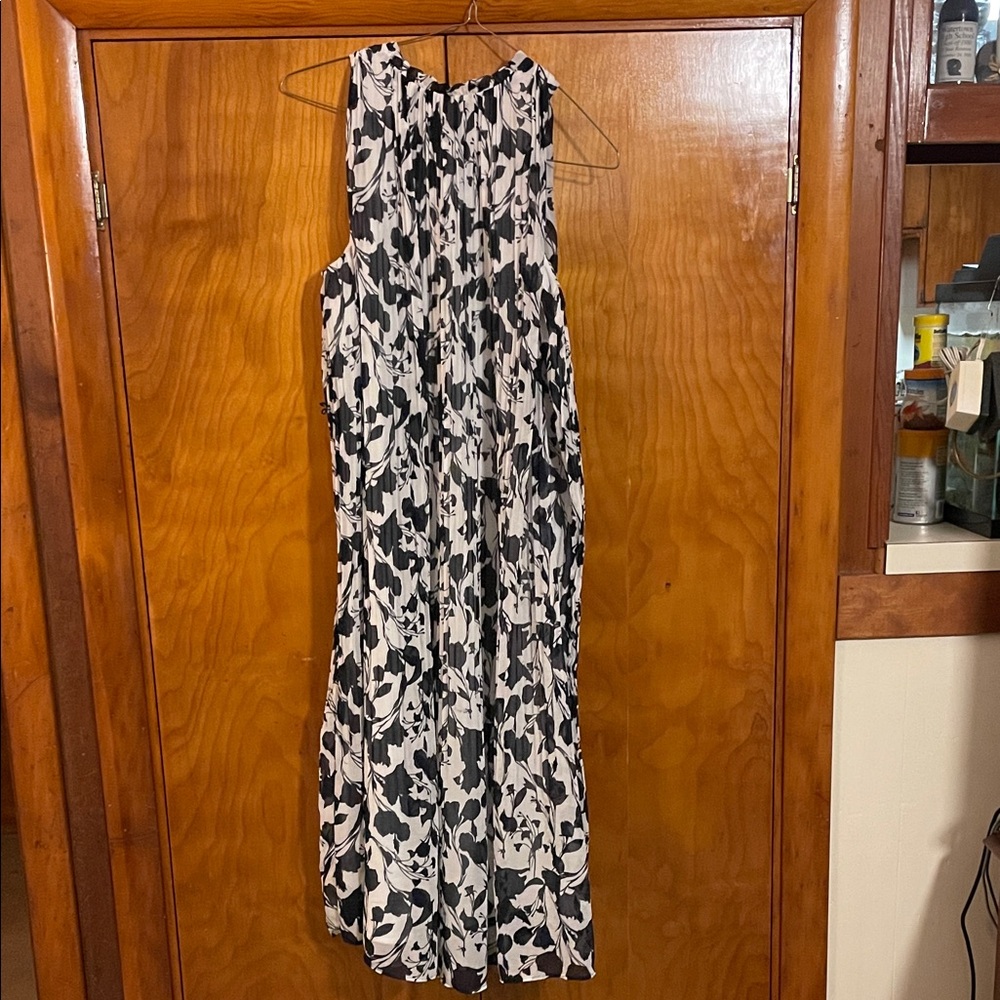 a new day Black and White Patterned Jumpsuit